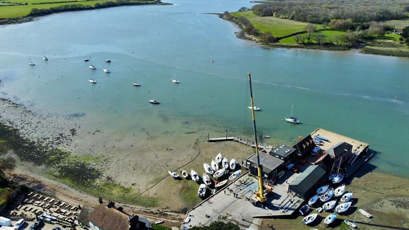 Dell Quay Sailing Club Cruiser lift in - photo © James Pound