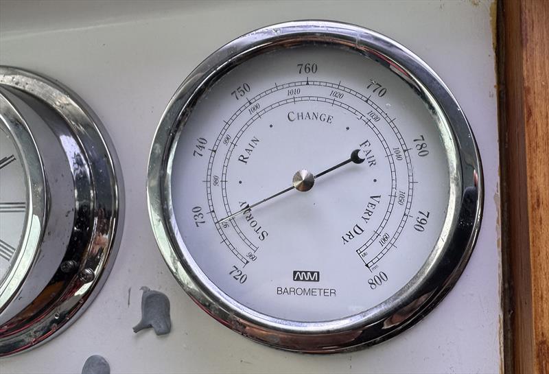 Barometer at 970hpa during the low at the Horn - Blue Moon II circumnavigation photo copyright Tristan Gourlay taken at Tamar Yacht Club and featuring the Cruising Yacht class
