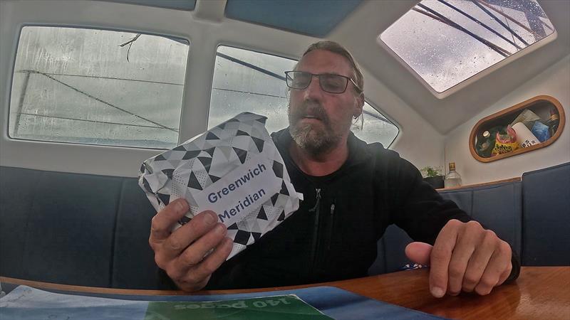 Pass the longitude present my sister made for me - Blue Moon II circumnavigation photo copyright Tristan Gourlay taken at Tamar Yacht Club and featuring the Cruising Yacht class