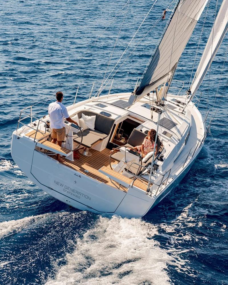 Hanse 410 upwind photo copyright Performance Cruising Yachts taken at  and featuring the Cruising Yacht class