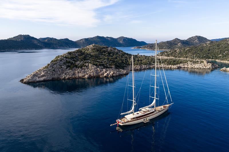62m flagship SIMENA photo copyright Jeff Brown taken at  and featuring the Cruising Yacht class