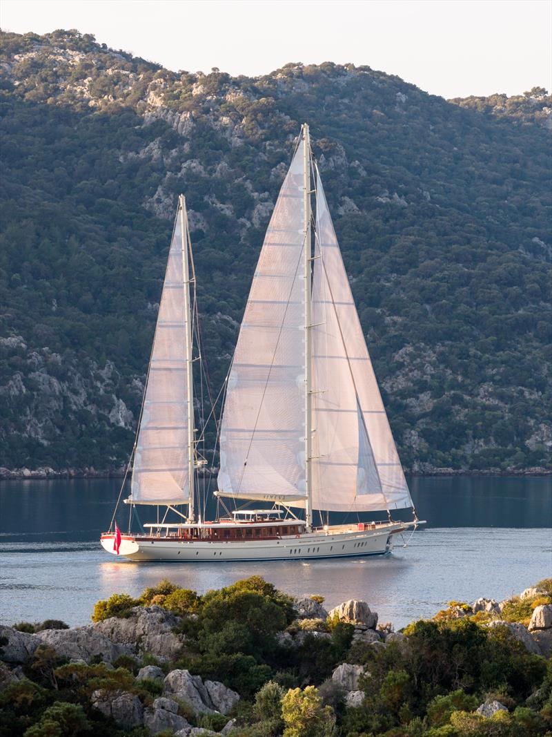62m flagship SIMENA photo copyright Jeff Brown taken at  and featuring the Cruising Yacht class