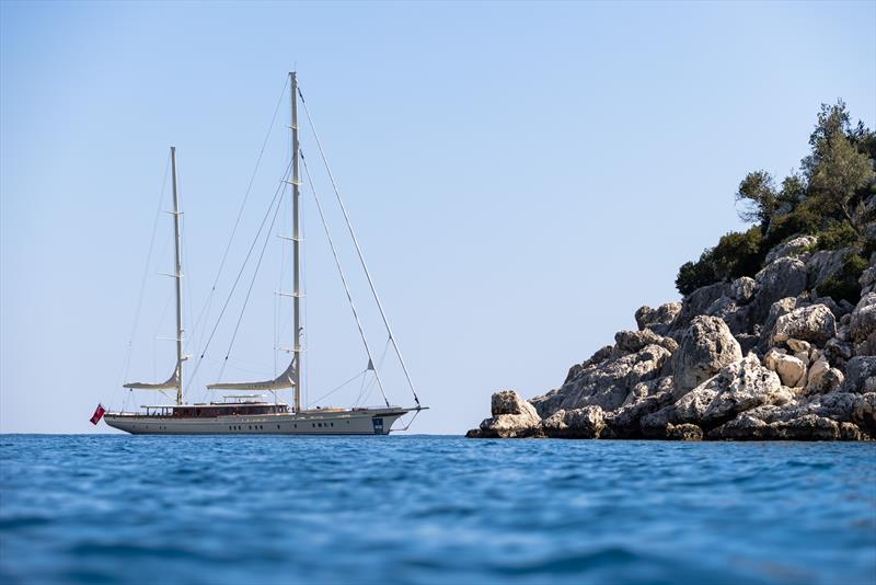 62m flagship SIMENA photo copyright Jeff Brown taken at  and featuring the Cruising Yacht class