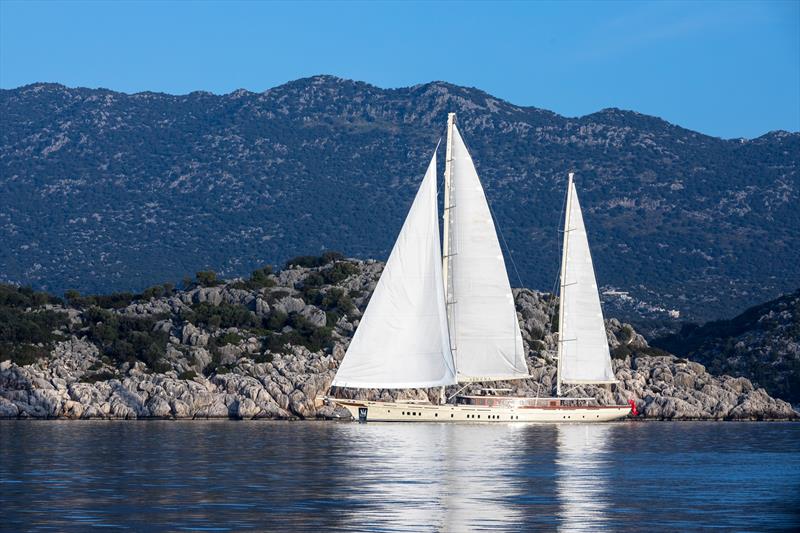 62m flagship SIMENA photo copyright Jeff Brown taken at  and featuring the Cruising Yacht class