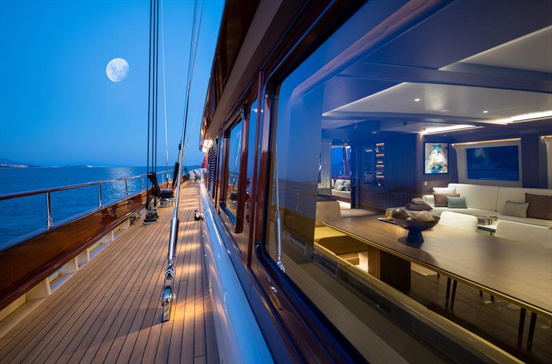 62m flagship SIMENA photo copyright Jeff Brown taken at  and featuring the Cruising Yacht class