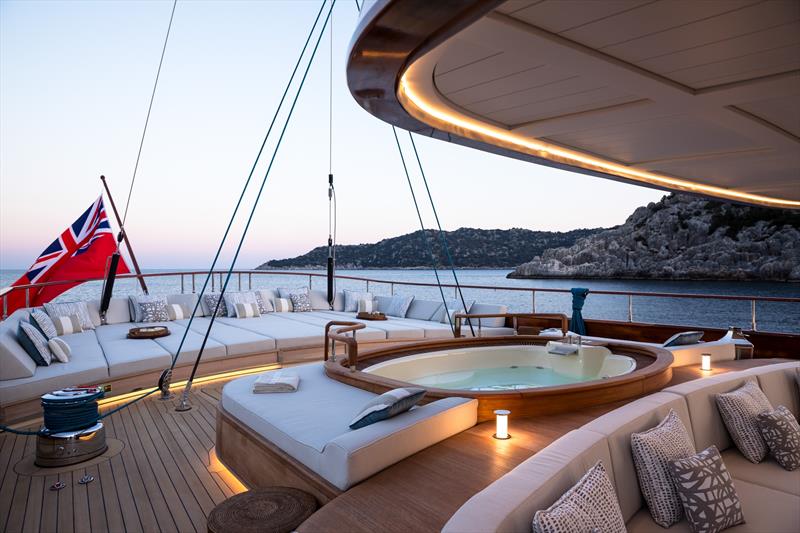 62m flagship SIMENA photo copyright Jeff Brown taken at  and featuring the Cruising Yacht class