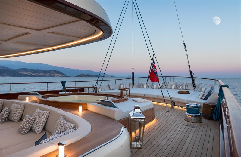 62m flagship SIMENA photo copyright Jeff Brown taken at  and featuring the Cruising Yacht class