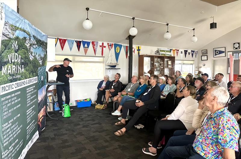 Island Cruising Pacific Rally Sets Sail - Grant from Vuda Marina presents on Fiji - photo © Island Cruising NZ