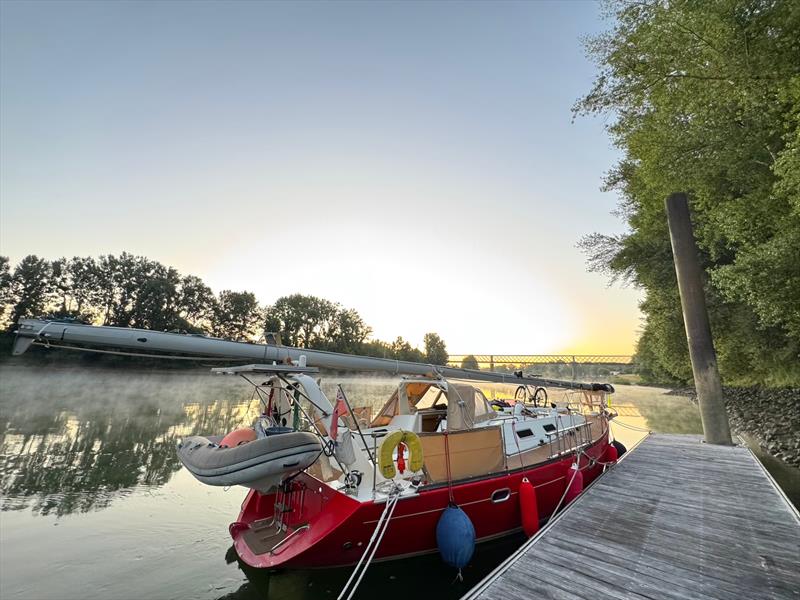 Red Roo the evening before entering her first lock into the French canals - photo © SV Red Roo