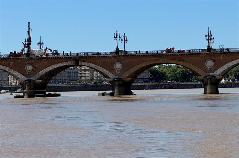 The Pont de Pierre Bridge – third time lucky to pass under it - photo © SV Red Roo