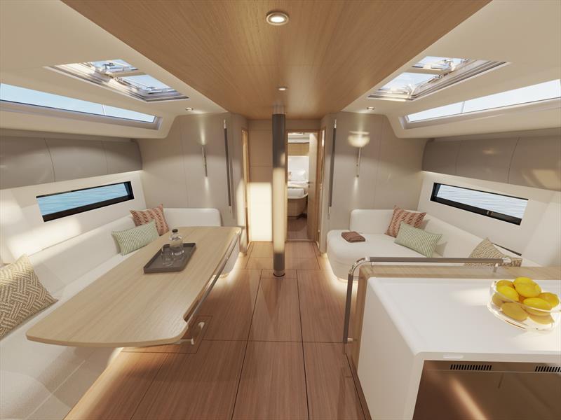AMEL 50.2. 3D rendering: Berret-Racoupeau Yacht Design photo copyright AMEL taken at  and featuring the Cruising Yacht class