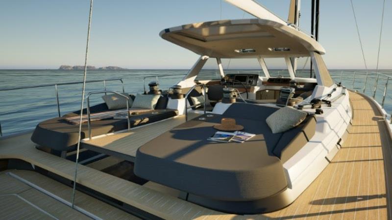 AMEL 50.2. 3D rendering: Berret-Racoupeau Yacht Design photo copyright AMEL taken at  and featuring the Cruising Yacht class