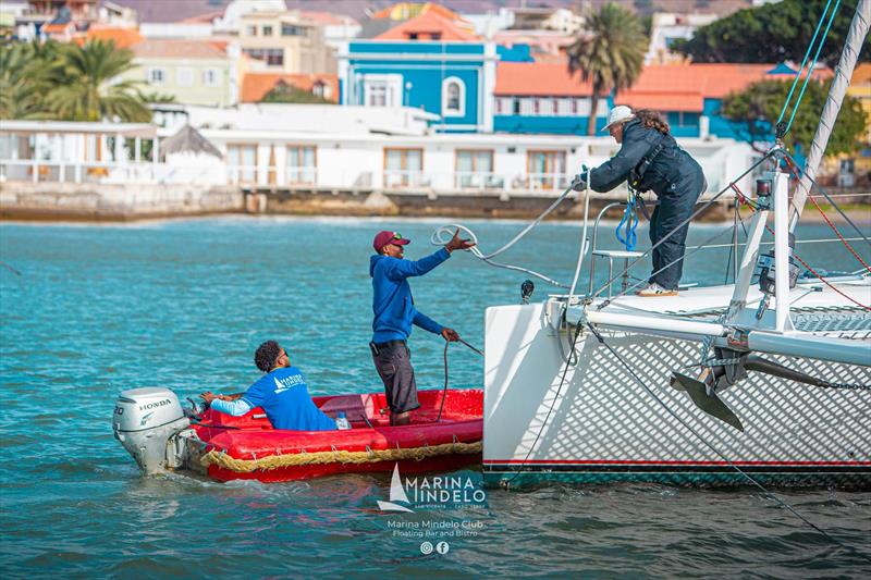 Marina Mindelo staff assiting boats on arrival - photo © Viking Explorers Rally