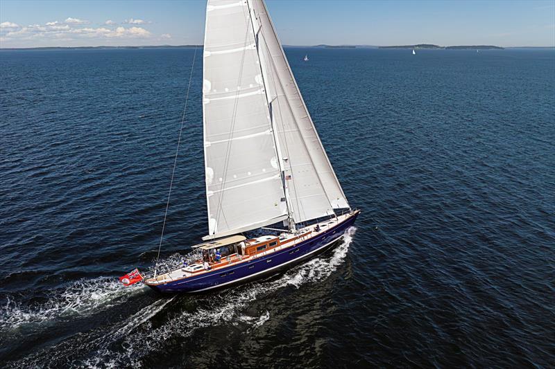 Ouzel sails upwind during June sea trials - photo © Tyler Fields