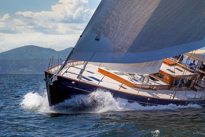 Powered by her Yankee and staysail foresails, Ouzel sails beautifully in a building seabreeze photo copyright Tyler Fields taken at  and featuring the Cruising Yacht class