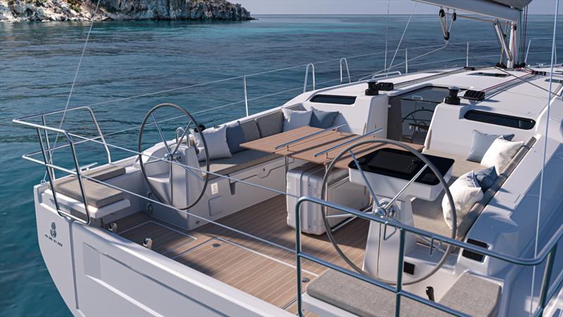 Oceanis 42 renderings photo copyright Beneteau Asia Pacific taken at  and featuring the Cruising Yacht class
