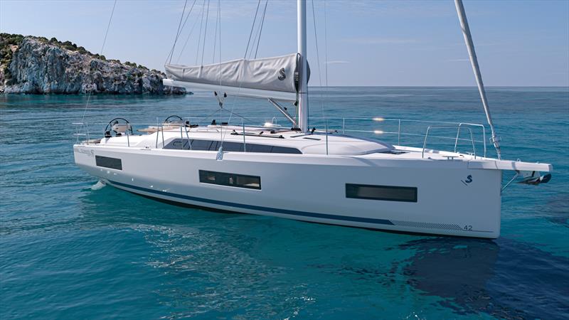 Oceanis 42 renderings photo copyright Beneteau Asia Pacific taken at  and featuring the Cruising Yacht class