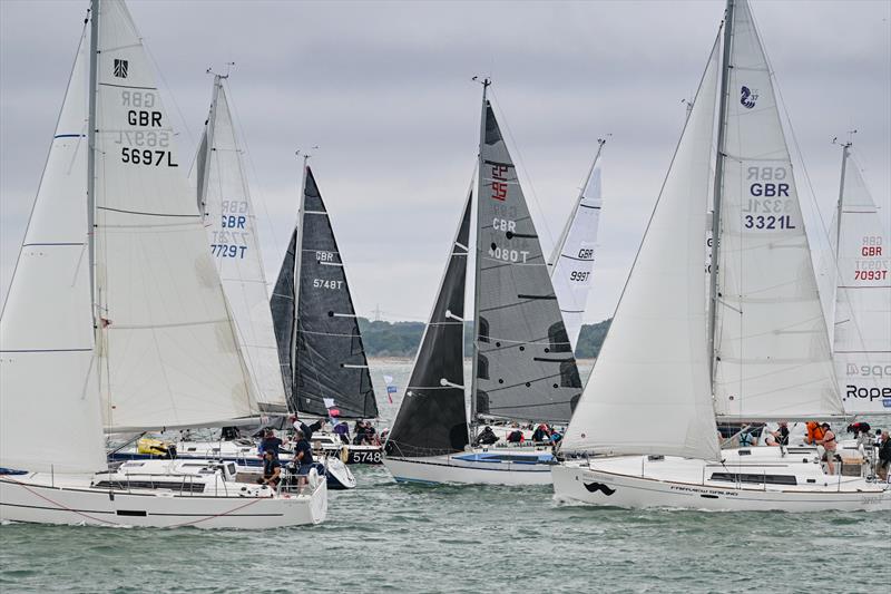 Action in the Club Cruiser D class - North Sails Cowes Week Day 5 photo copyright Martin Allen Photography taken at Cowes Combined Clubs and featuring the Cruising Yacht class