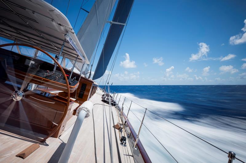 Sailing aboard Aquarius at the St. Barth's Bucket - photo © Royal Huisman