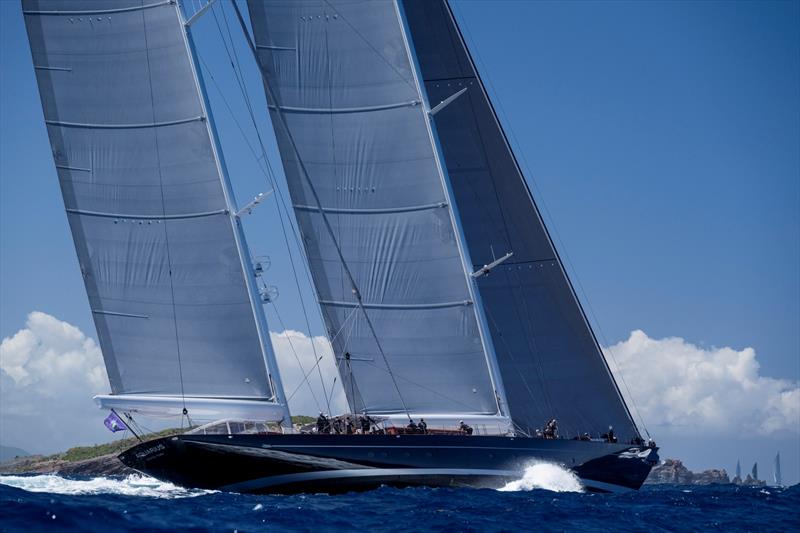 Aquarius sailing at the St. Barth's Bucket - photo © Royal Huisman