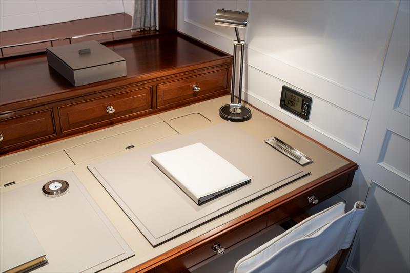 Aquarius II at anchor - For the new Aquarius, the proven experience of the previous effectively served as the full-scale mockup - photo © Royal Huisman