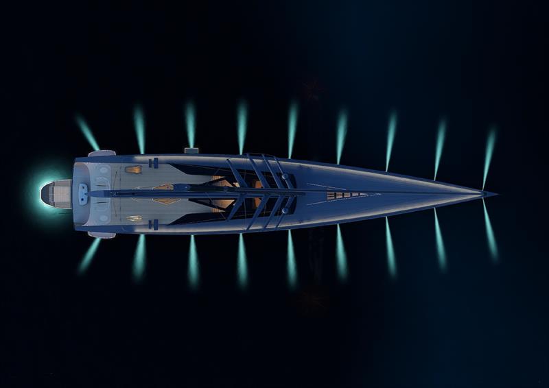 Royal Huisman's 85m (280ft) Project 410 - top view by Frers Design photo copyright Royal Huisman taken at  and featuring the Cruising Yacht class