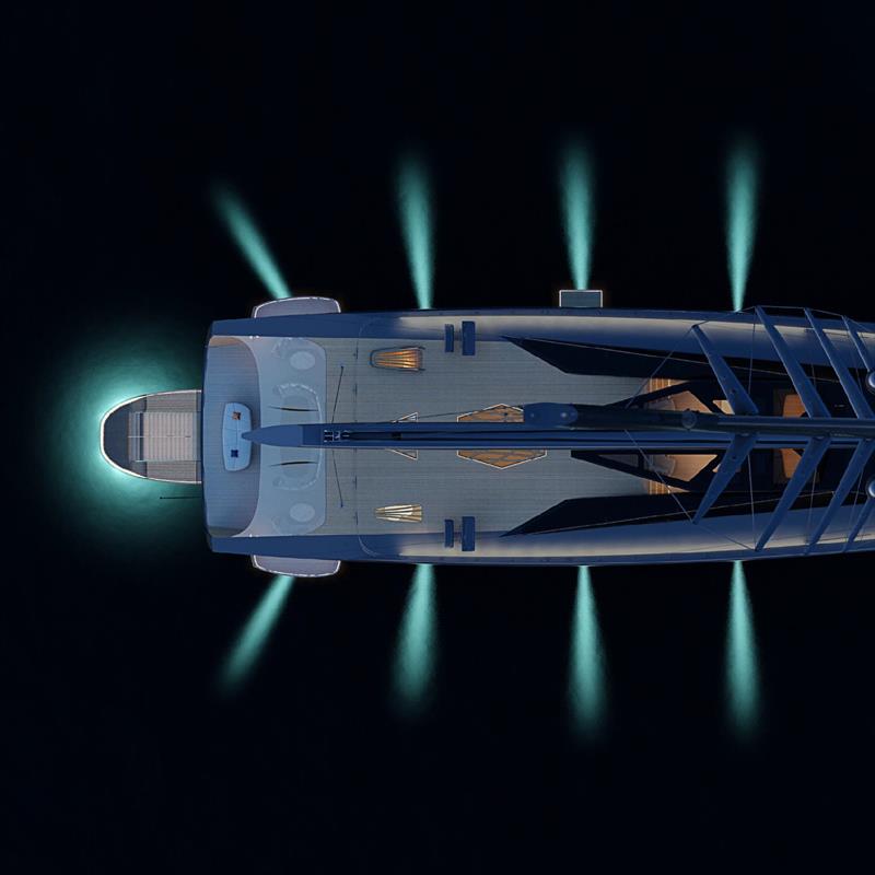 Royal Huisman's 85m (280ft) Project 410 - top view by Frers Design - photo © Royal Huisman