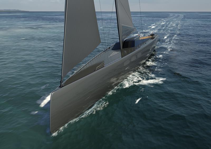 Royal Huisman's 85m (280ft) Project 410 - visual by Frers Design photo copyright Royal Huisman taken at  and featuring the Cruising Yacht class