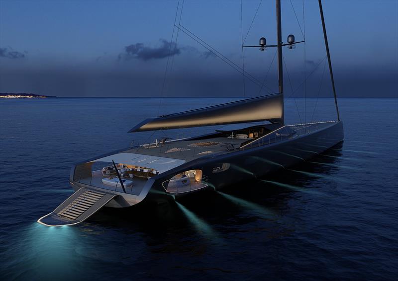 Royal Huisman's 85m (280ft) Project 410 - visual by Frers Design photo copyright Royal Huisman taken at  and featuring the Cruising Yacht class