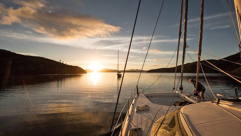 Leanne bow of Songlines washing anchor chain photo copyright Leanne Hembrow taken at  and featuring the Cruising Yacht class