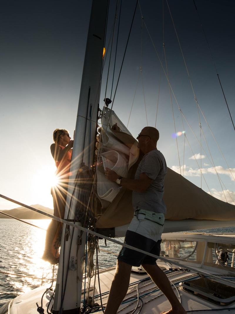 Leanne and John sail away Songlines photo copyright Jean Baptiste Bieuville taken at  and featuring the Cruising Yacht class