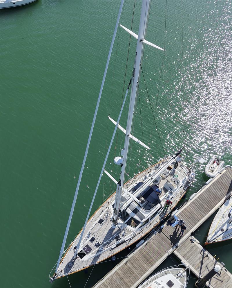 Pearlfisher alongside in Hamble - photo © Advanced Rigging & Hydraulics