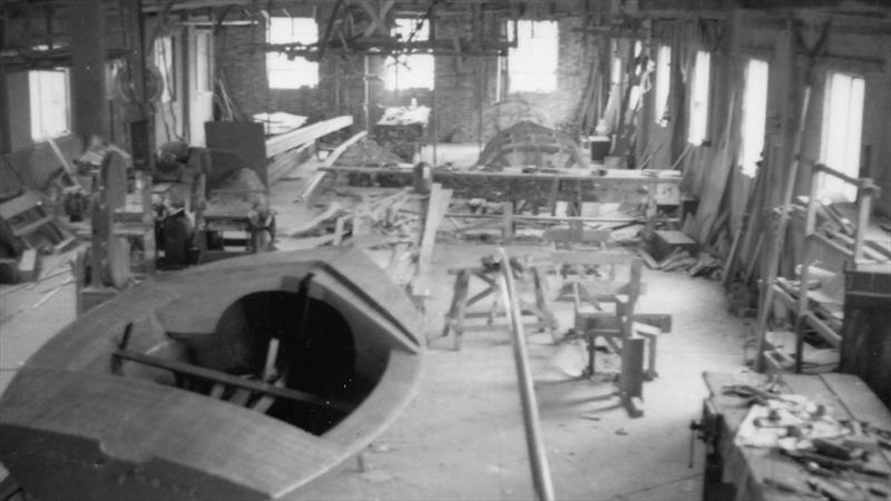 Jack Chippendale’s first workshop, at Warsash, was typical of the boatbuilders of the day and would have exerted a strong attraction for Ian Proctor photo copyright Dougal Henshall taken at  and featuring the Classic & Vintage Dinghy class