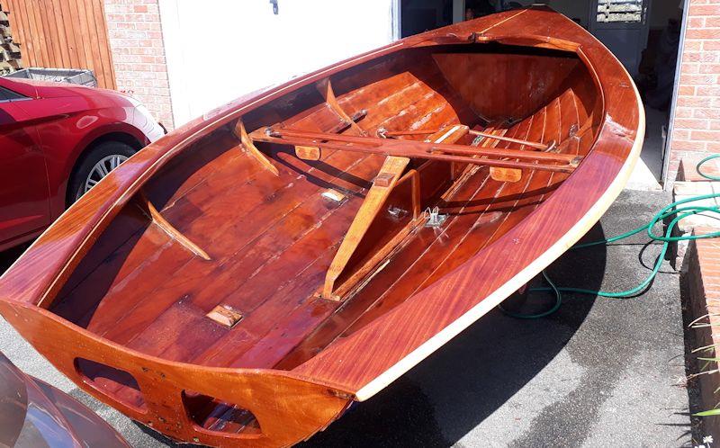 Towards the completion of a painstaking restoration, this 'Ghost Rider' design of Merlin Rocket is looking fabulous photo copyright Dave Lee taken at  and featuring the Classic & Vintage Dinghy class