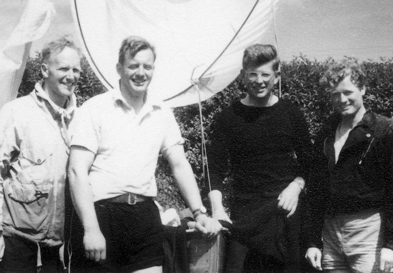 (L-R) Austin Farrar, Charles Currey, Bruce Banks, Keith Shackleton photo copyright Austin Farrar Collection / D Chivers taken at  and featuring the Classic & Vintage Dinghy class