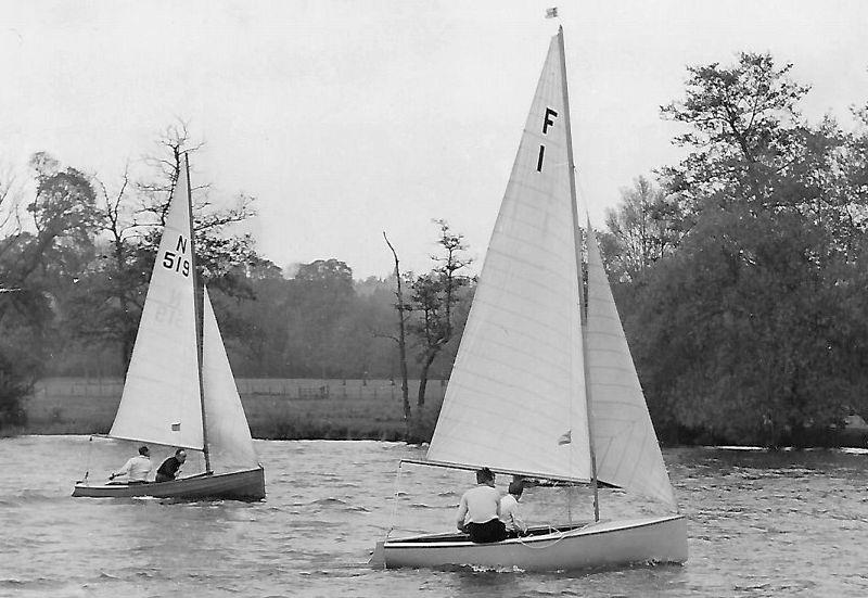 The prototype Firefly is trialled against a National 12 photo copyright Currey Family taken at  and featuring the Classic & Vintage Dinghy class