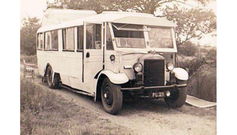 Charles Currey converted this bus into an early version of the campervan! photo copyright Currey Family taken at  and featuring the Classic & Vintage Dinghy class