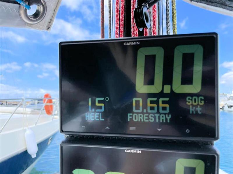 ClubSwan 36 Garmin display with smartlink 5t forestay load displayed photo copyright Cyclops Marine taken at  and featuring the  class