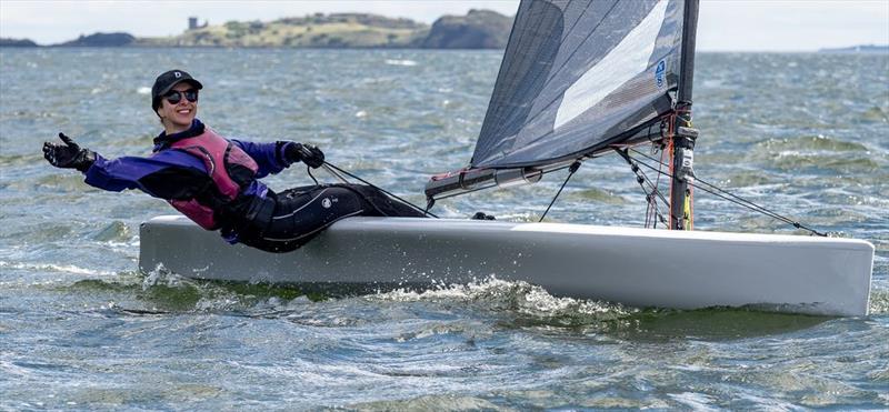 Kim during the Harken Devoti D-Zero 2026 Nationals at Dalgety Bay - photo © Neill Ross Photography