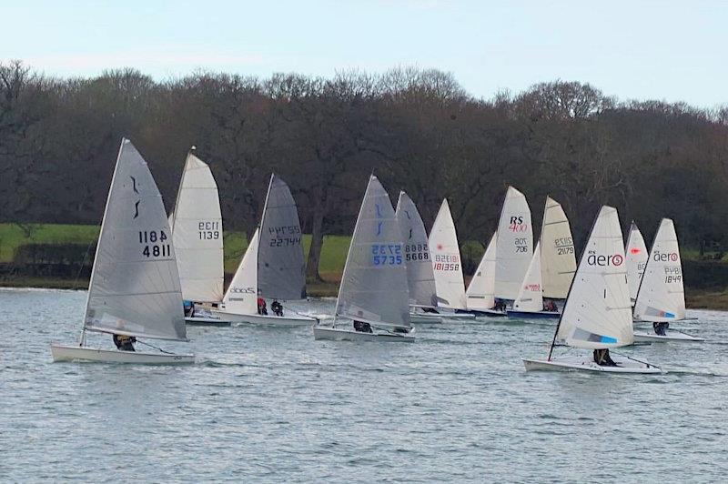 Dell Quay Frostbite Series race 6 start - photo © James Pound