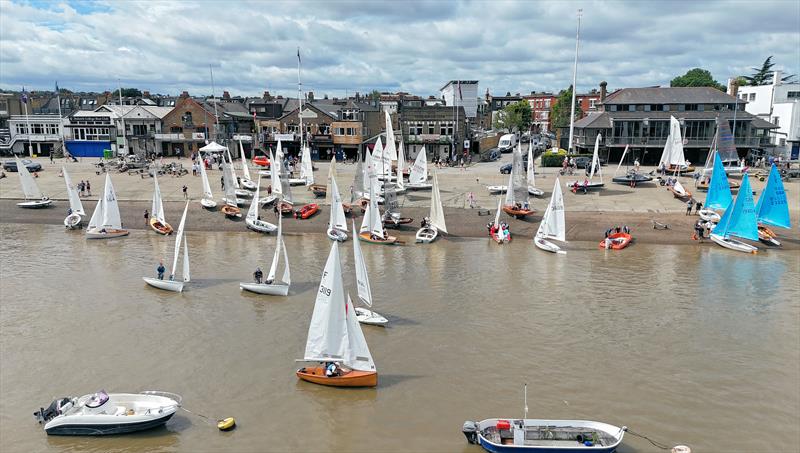 Tideway Dinghy Derby - the fleet launches at Ranelaigh Sailing Club - photo © Mark Jardine