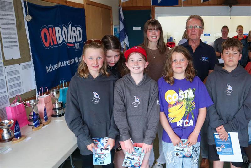 The Year One Red Caps presented with their RYA certificates by instructors Sally Mackay and Scott Train - Solway YC Cadet Week - photo © Nicola McColm