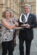 Enterprise Class Association PRO Alice Driscoll presents trophy to Mark Garnier MP of House of Commons Sailing Club © Tim Hodges