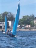 Paul Young and Jan Kimber during the Enterprise Open at Midland Sailing Club © Kevin Hopkins