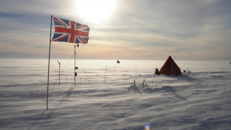 Thwaites field camp. Thwaites Glacier is retreating rapidly as a warming ocean slowly erases its ice from below - photo © BAS