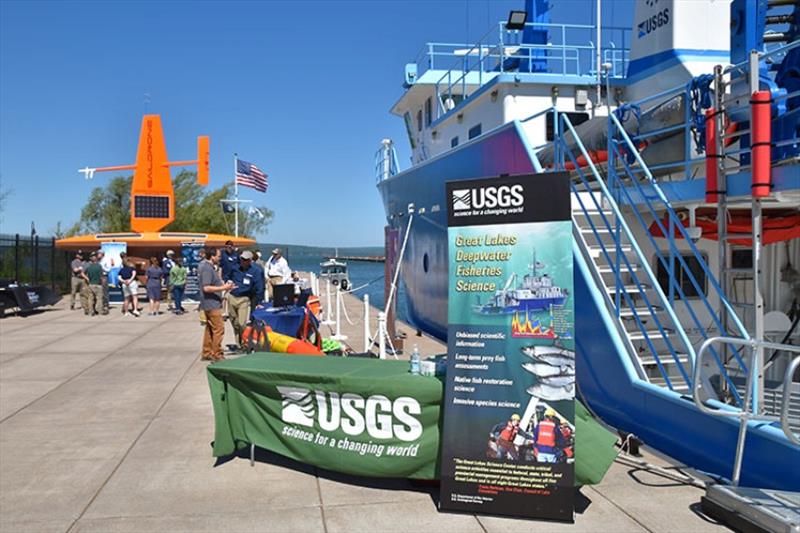 The mission was kicked off with a celebration of USGS Advanced Technologies in Great Lakes Fisheries Science in Ashland, WI. The event was co-hosted by the U.S. Geological Survey and the Great Lakes Fishery Commission. - photo © Andrea Miehls / USGS
