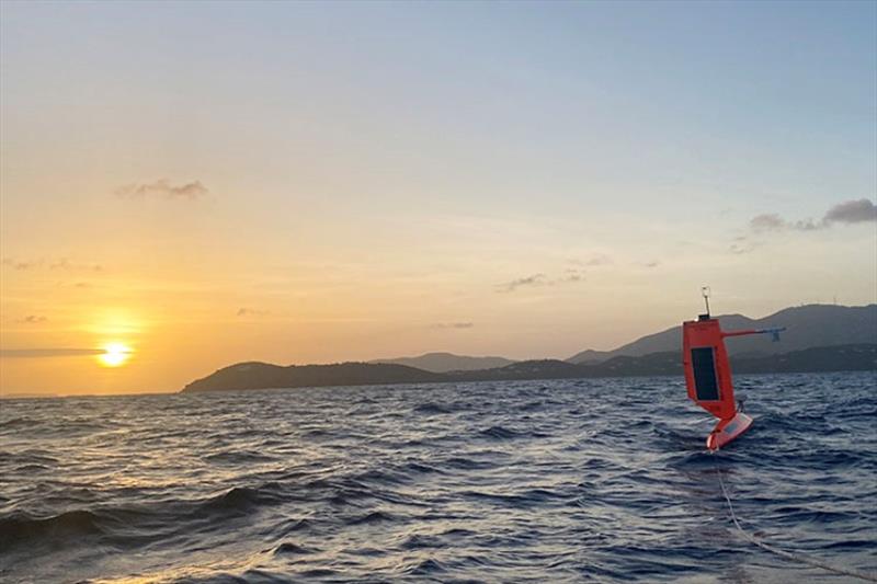 SD 1031 deployed at sunset in St. Thomas for the 2023 Atlantic Hurricane mission photo copyright Saildrone taken at  and featuring the Environment class