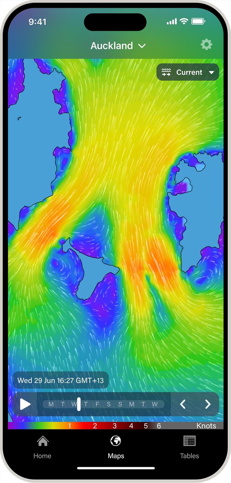 PredictCurrent currents view - photo © Predictwind