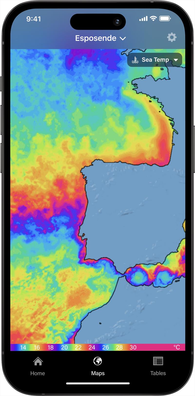 Sea temp view photo copyright Predictwind taken at  and featuring the Environment class