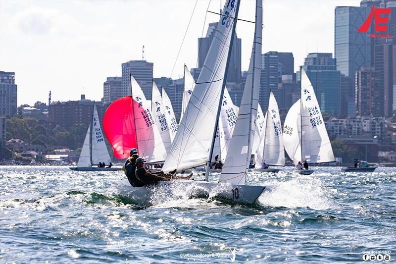 First Tracks extending their regatta lead in Race 3 - Etchells NSW Championship photo copyright Nic Douglass / www.AdventuresofaSailorGirl.com taken at Royal Sydney Yacht Squadron and featuring the Etchells class